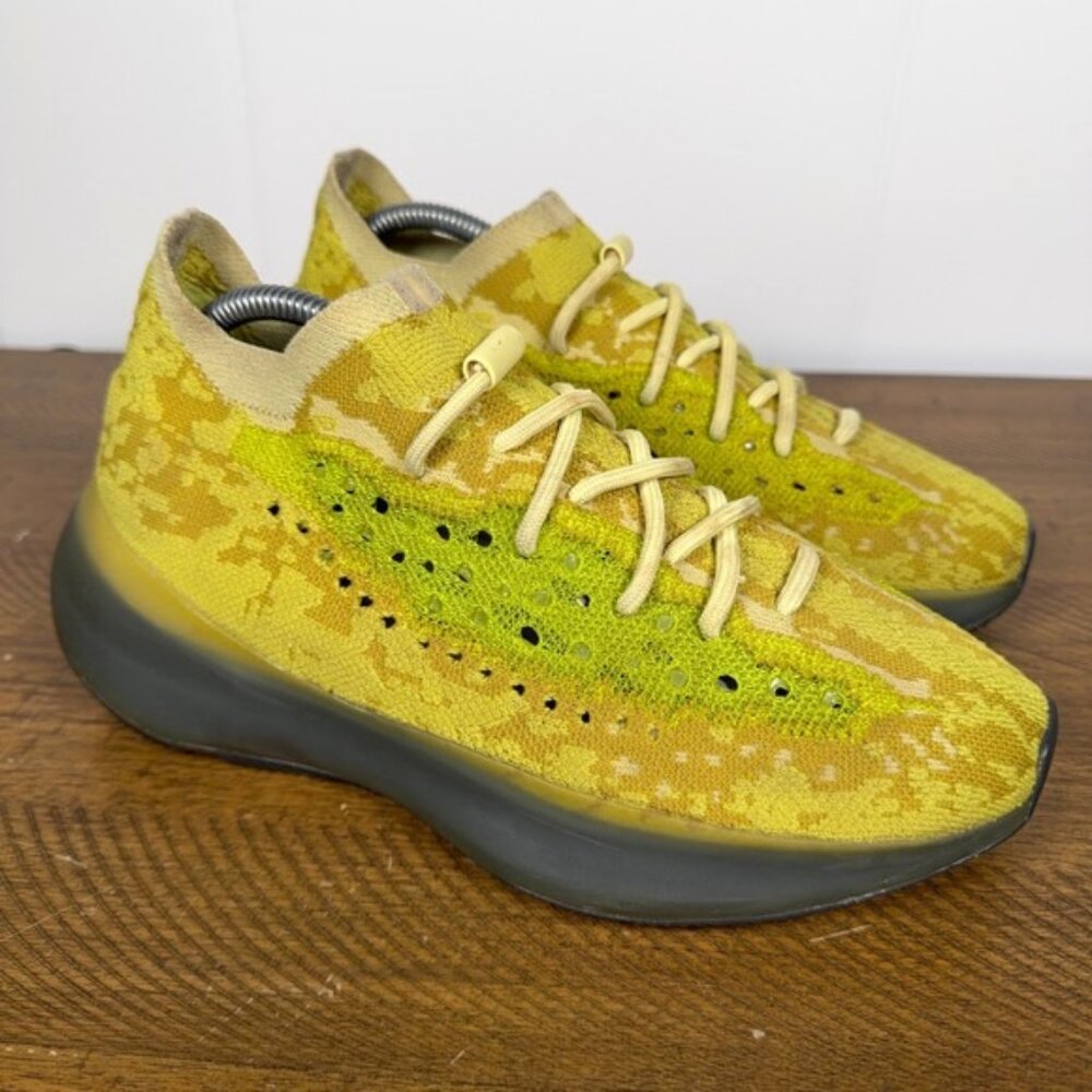 Adidas Yeezy Shoes Mens 8 Green Hylte Glow Boost 380‎ Athletic Sneakers FZ4990